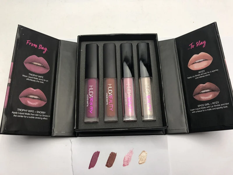 Губная помада HUDAS beauty жидкая матовая Minis uda beauty Shimmer Палитра того же цвета матовый Алмазный блеск для губ - Цвет: TRO