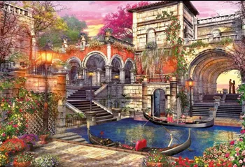 

Needlework for Embroidery Romantic DIY Aida Scenery Cross Stitch Kits 14CT Counted Unprinted Oil painting Home Decor Arts