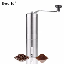 Eworld Moderní nerezová ocel Ruční Bruska Mlýny Stroje Adužitelné Kuchyňské Brusné Pepř Káva Ořechy Pilulky Koření Mlýnek