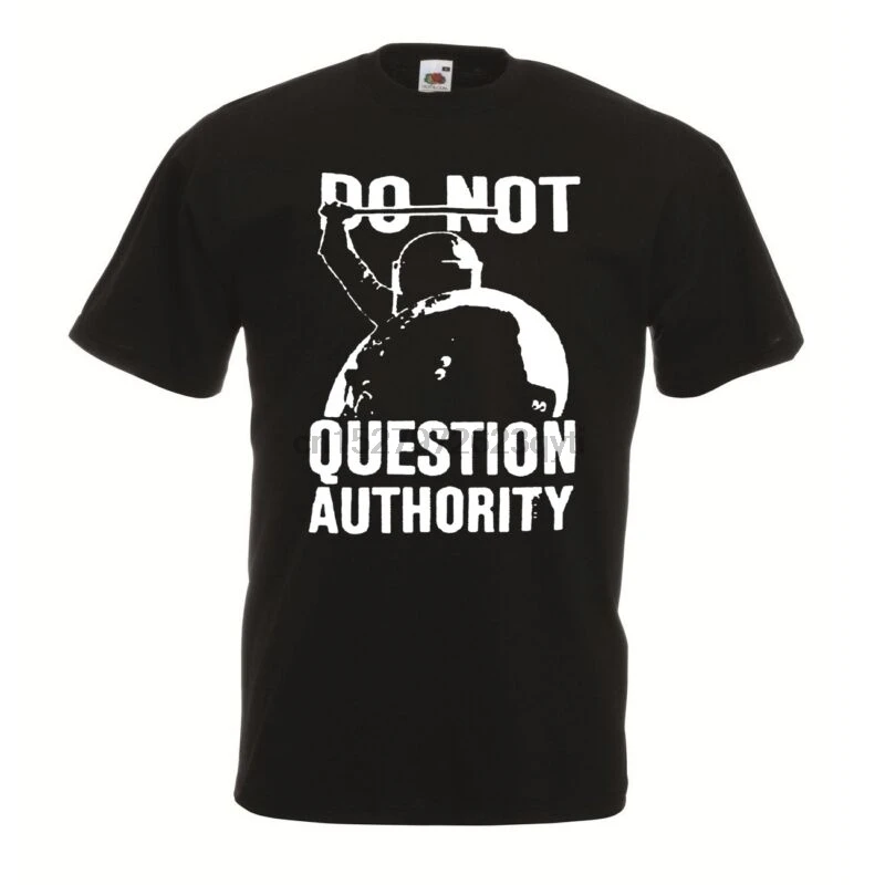Не ставьте под вопрос Authority Shirt NEU Gegen Nazis Antifa Punk Crust Anarchie | Мужская одежда