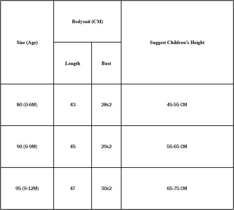 aliexpress size chart