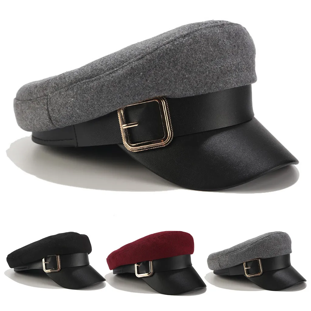 SAGACE 2019 модная шапка береты женские зимние модные классические военные кадет Дальнобойщик остроконечный городской Регулируемый головной