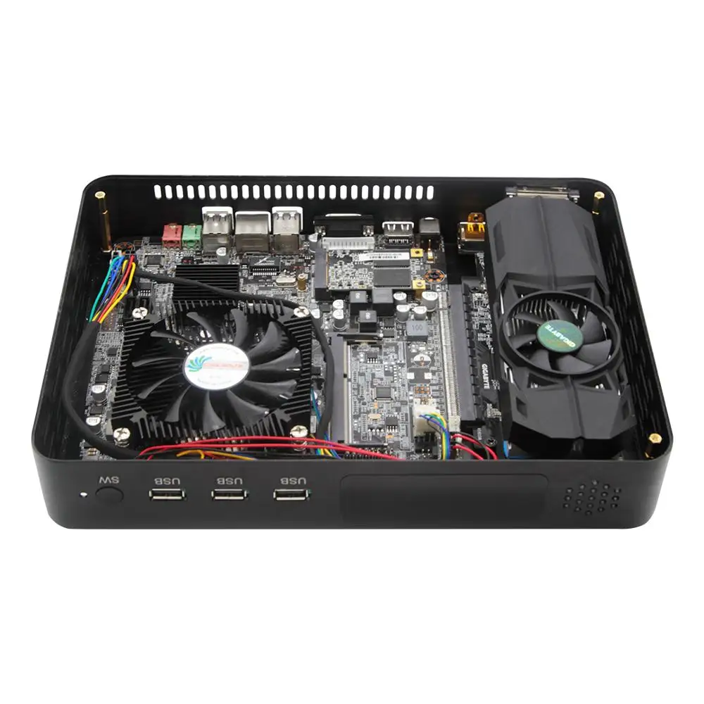 Новый мультиэкранный дисплей промышленный ПК Intel Core i7 7700 8 Мб кэш игра мини с 4G