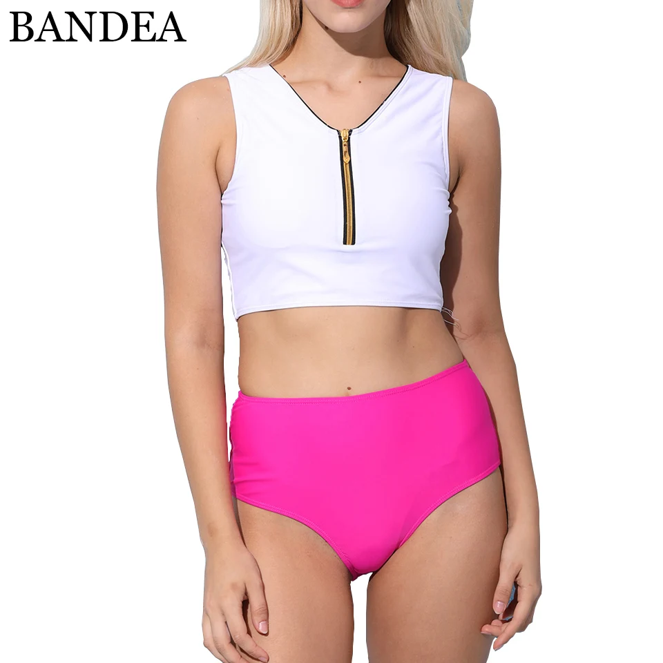 Bandea High Waist Swimsuit 2019 Sexy Bikinis Women Swimwear High Neck Bikini Set Bathing Suits