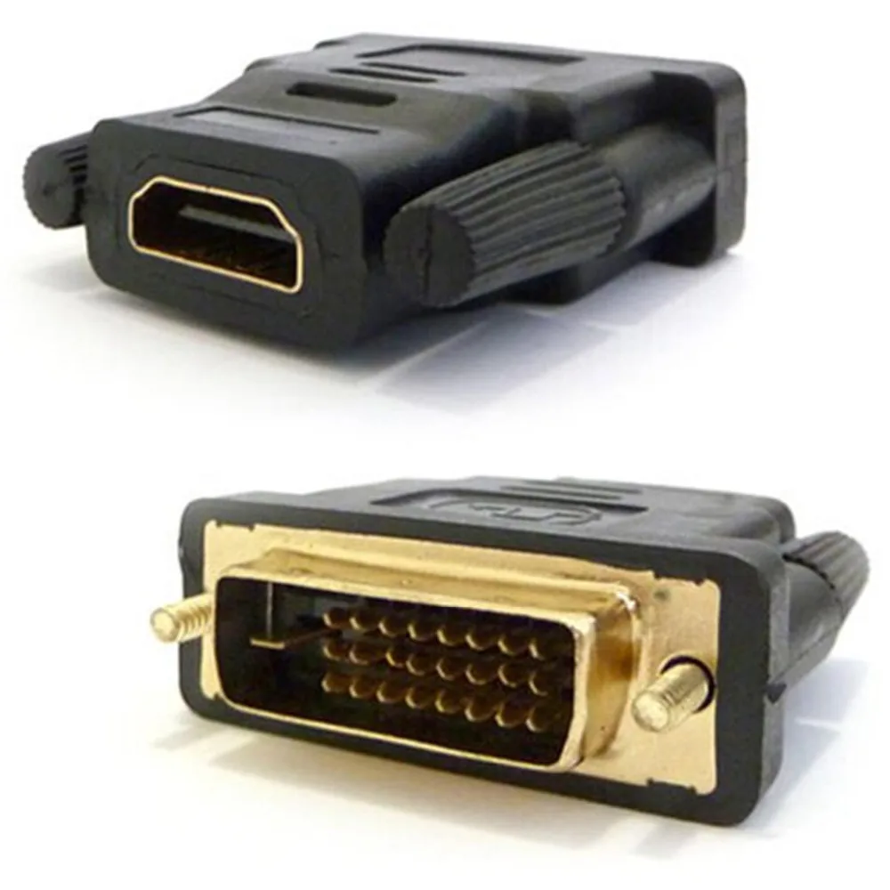 Besegad позолоченный DVI D (24 1) Мужской HDMI Женский Видео переходник конвертер для HDTV ЖК