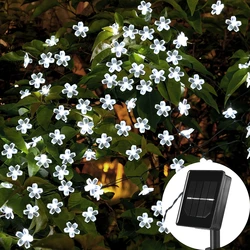 22/12/7/5M Solar String Christmas Lights Outdoor 23ft 200/100/50/20LED 8Mode Waterproof Flower Garden Blossom Lighting Party