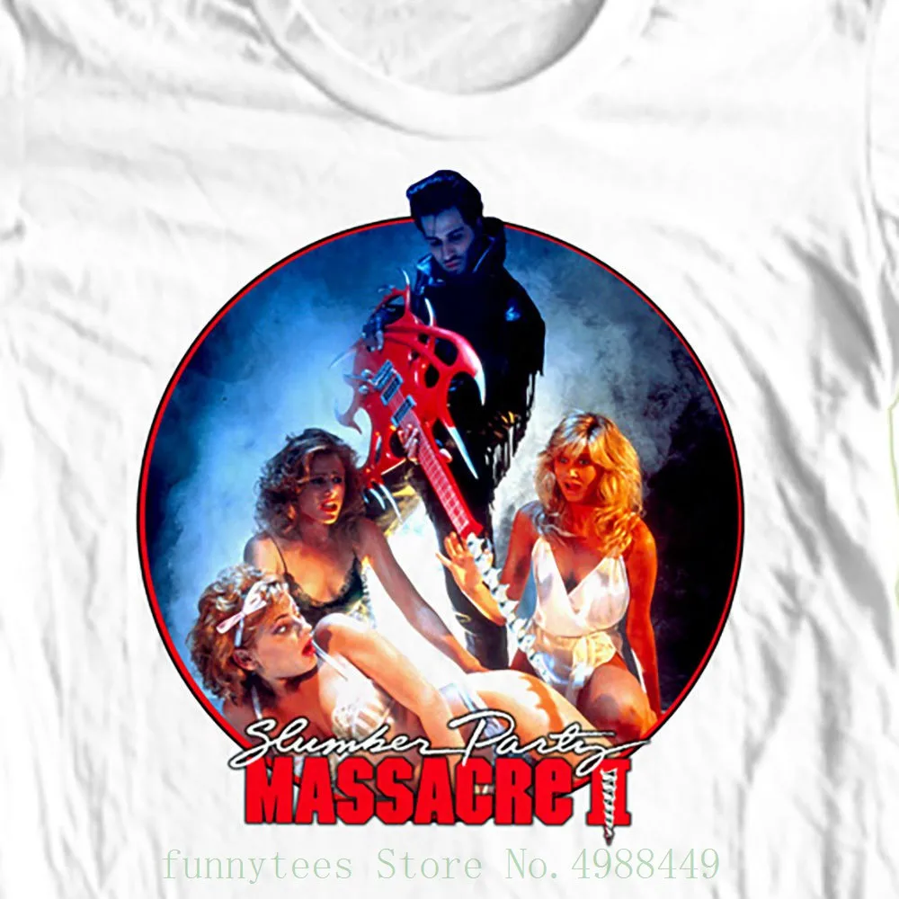 Вечерние футболки Slumber Massacre Ii хлопковая Футболка в стиле ретро 80's Horror Slasher рукав