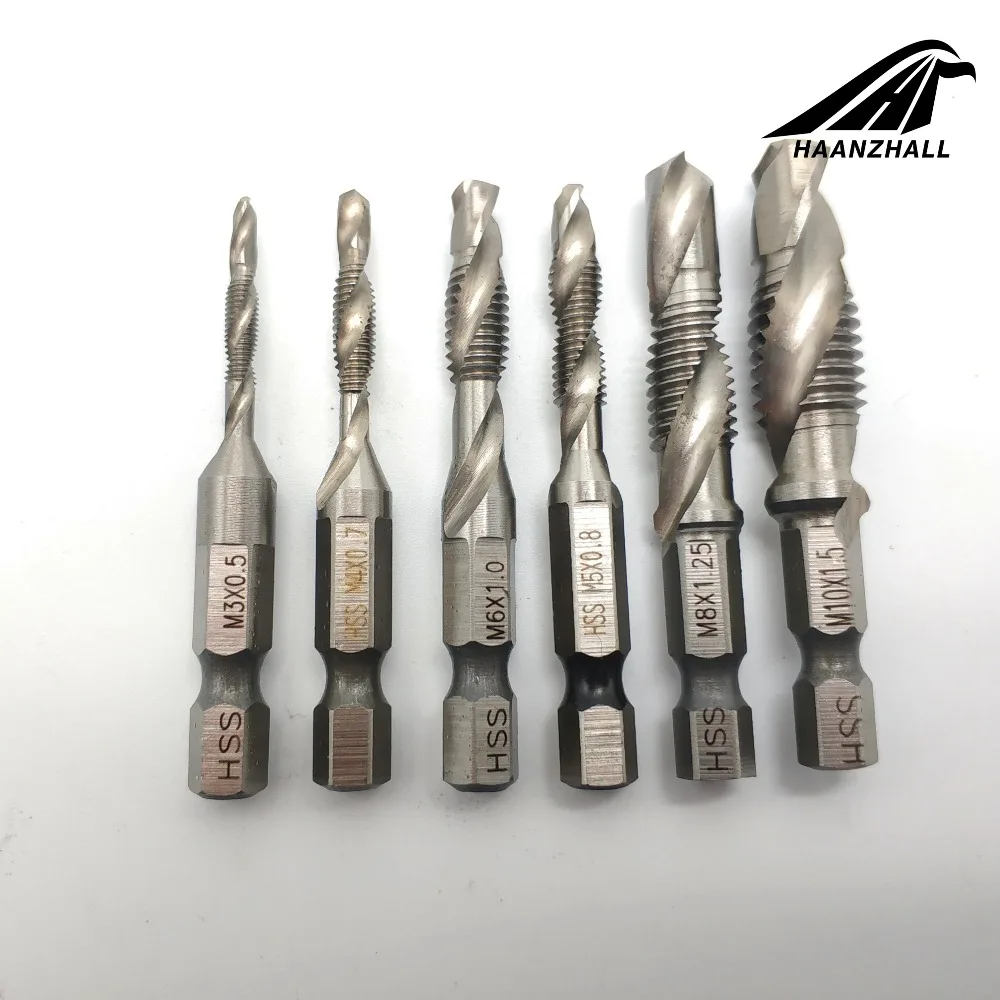 HZ TOOLS спиральные сверла с шестигранным хвостовиком ручной Метчик Резьбовая