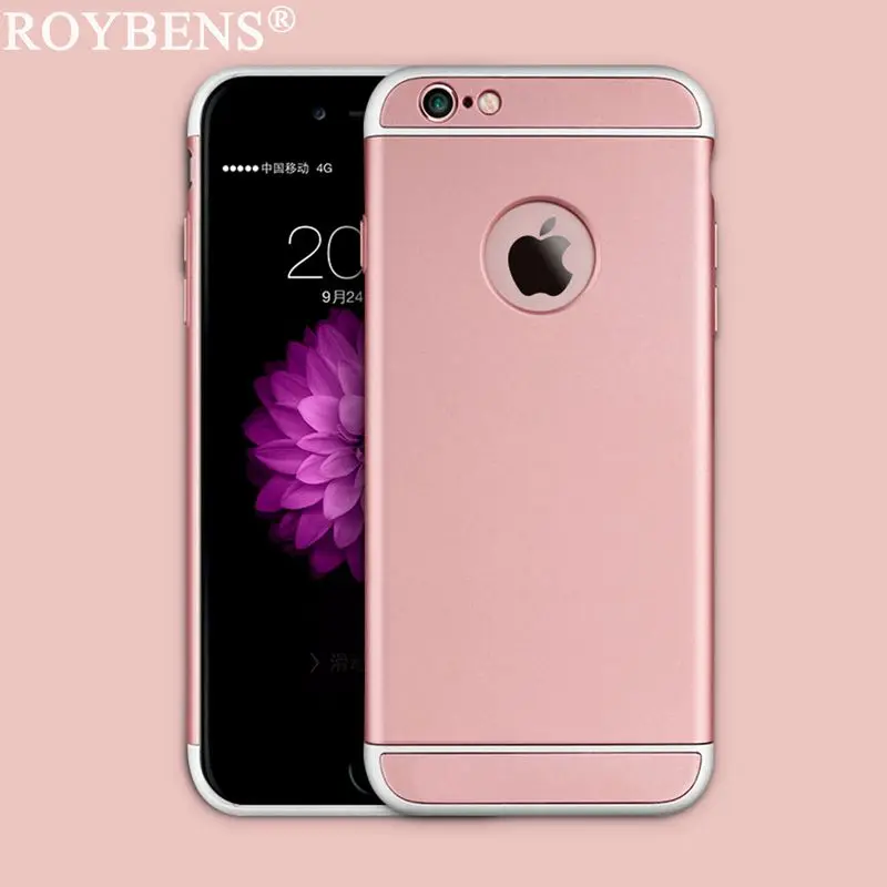 Ультра тонкий розовый Золотой Жесткий ПК задняя чехол для iPhone 6 S 4 7/Plus 5 Romovale Arc