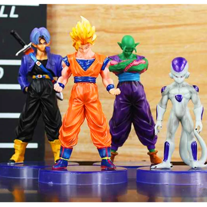 4 шт./лот Dragon Ball Son Goku Frieza трусы Piccolo два поколения ПВХ фигурка Коллекционная модель
