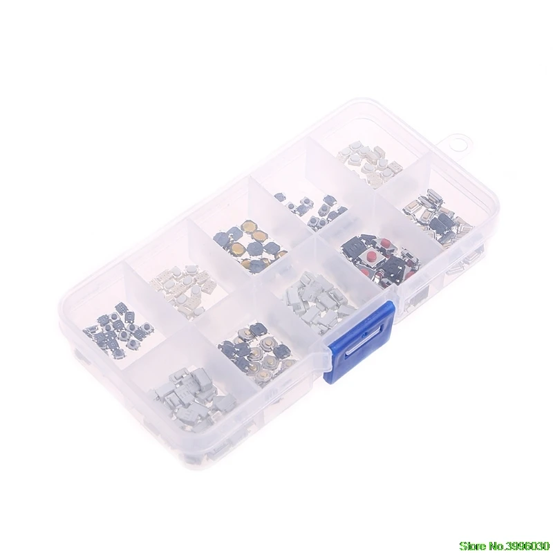 

250 Pcs 10 Types Tactile Push Button Touch Switch Remote Keys Microswitch