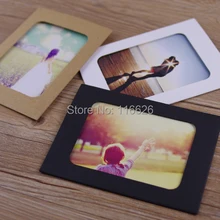 20 шт./лот 6 ''diy ручной работы картонная фоторамка w/веревка и тропы стене Висячие картины карты белый/черный/крафт декоративные ярлыки