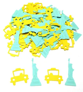 

Taxi Cab and Seafoam Green Statue of Liberty Themed Party Assorted Pieces New York Party Table decor scrapbook Confettis