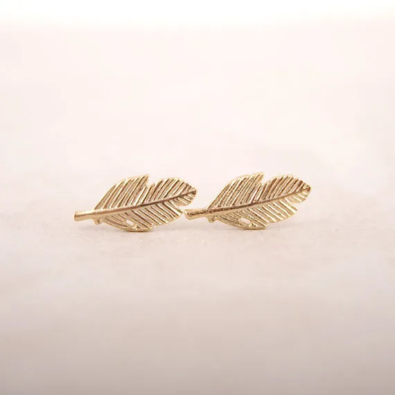 Jisensp Punk Leaf Earrings For Women Vintage Feather Stud Earring Jisensp Punk Leaf Earrings For Women Vintage Feather Stud Earring Femme 2018 Everyday Jewelry Party Gift Boucle D Oreille