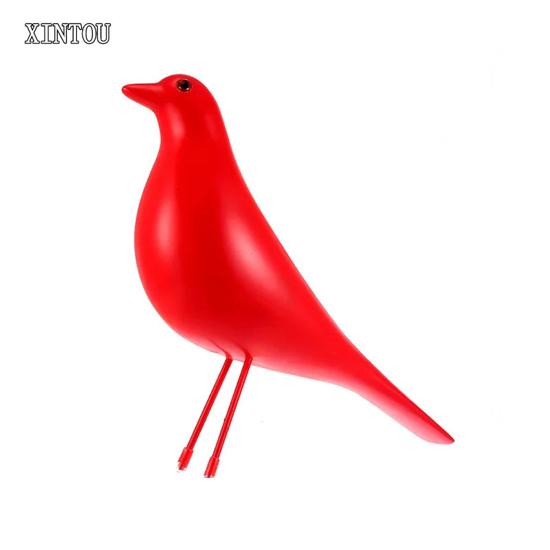 Image XINTOU Red Resin Animal Bird Statue Figurines Home Window Birds Figurine Decoration Europe Dove of Peace Pigeon Craft Ornaments