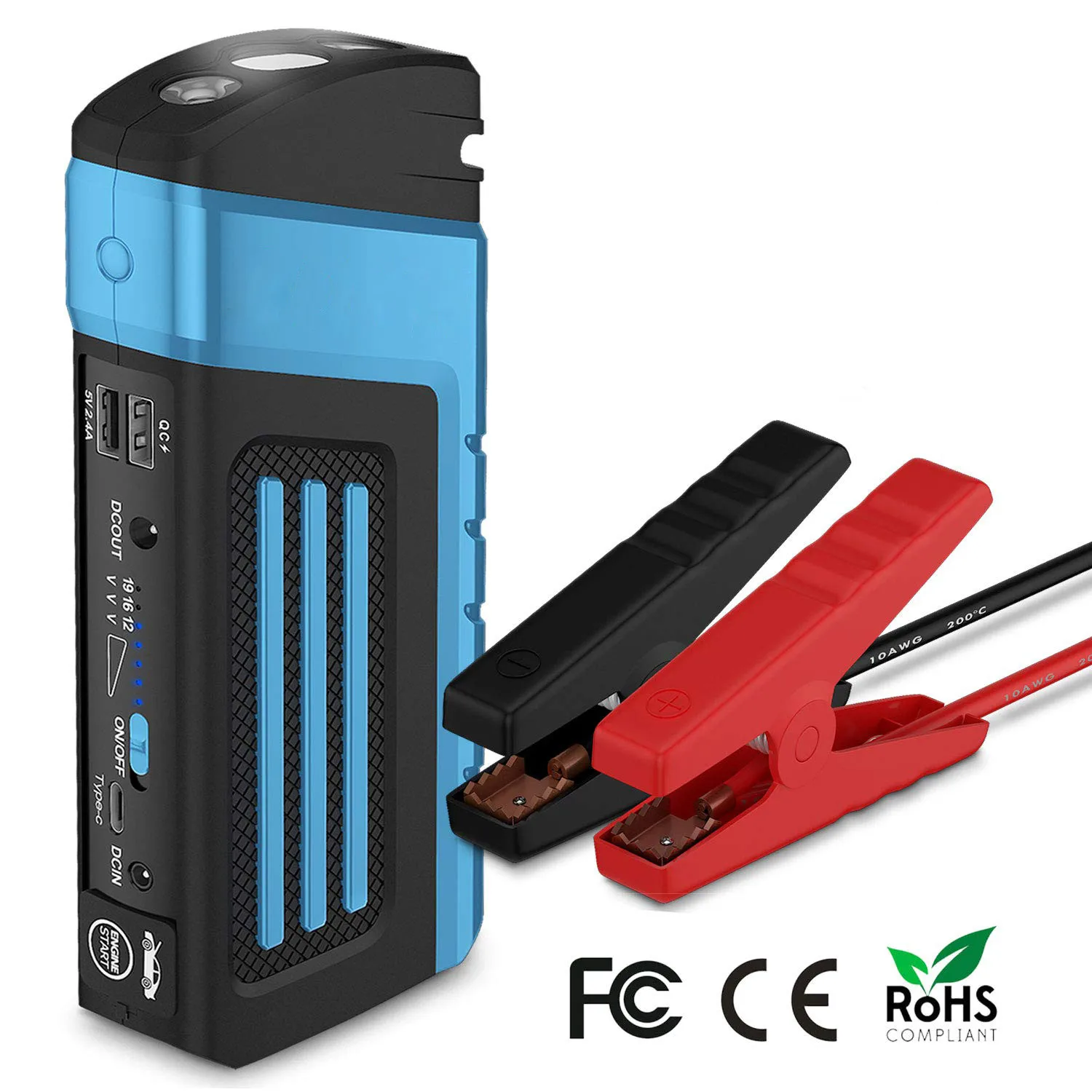 

2019 Portable 20000mAh Car Jump Starter 800A 12V Starting Device Fast Charging Power Bank Car Battery Booster Charger Buster LED