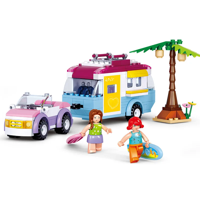 Sluban Model Building Compatible lego Lego B0606 272pcs Model Building Kits Classic Toys Hobbies Girl Camper