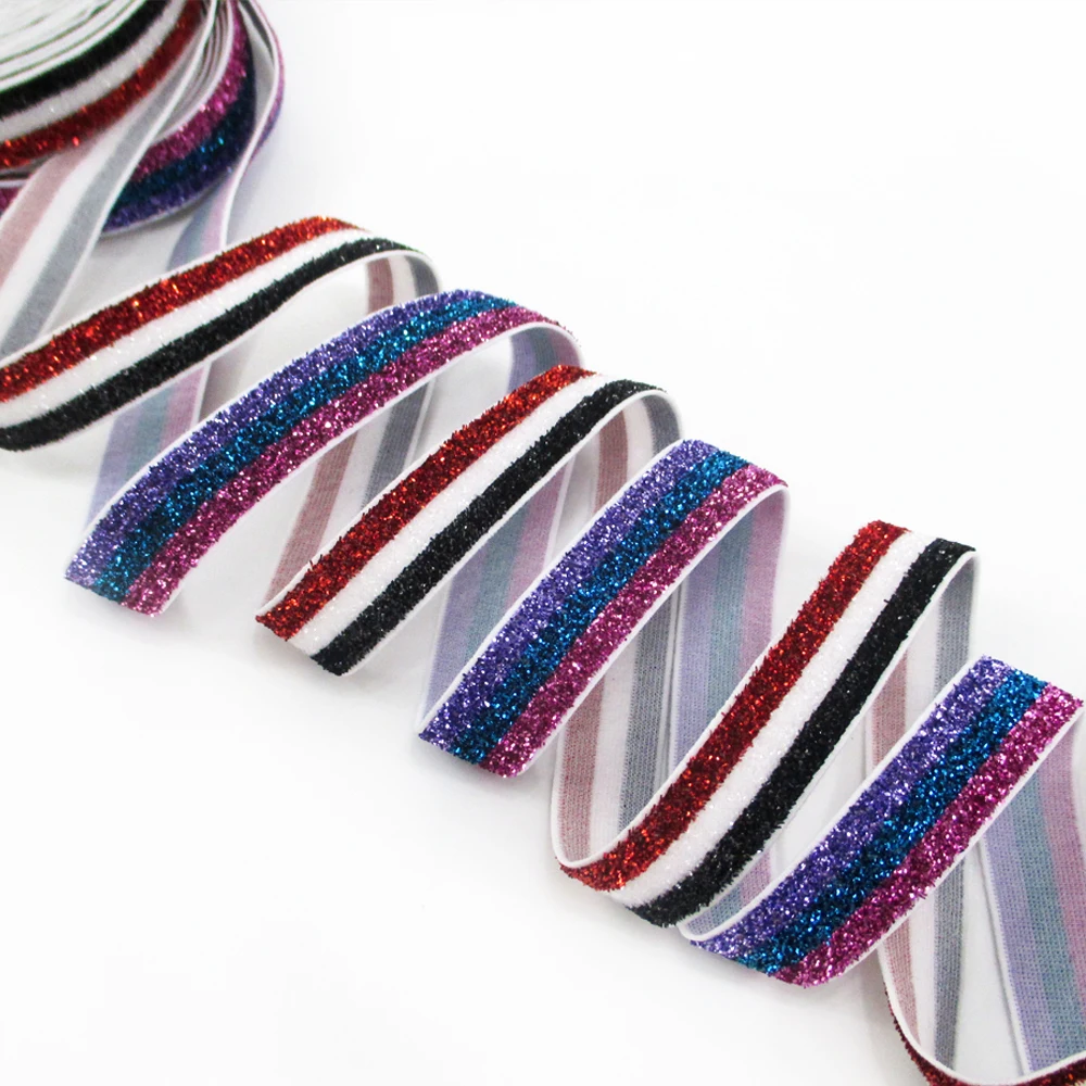 

david angie 5/8"(16MM) Fold over Elastic Velvet Ribbon 5 Yards,DIY Webbing Headband Hair Bows Hair Accessories,5Yc2547