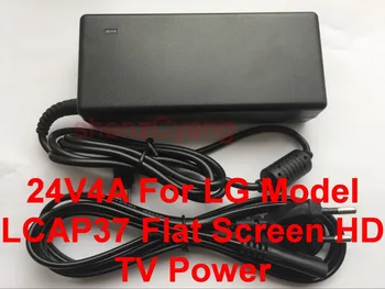 

50PCS 24V 4A high quality AC Adapter For LG Model LCAP37 Flat Screen HD TV Power Supply Charger+AC cable