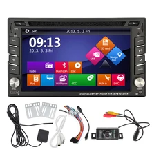 PC Del Coche MP5 Reproductor de DVD Doble Din GPS RDS Estéreo Logo USB MP4 En Terraza AMP SD Música 6.2 Pulgadas Autoradio Radio Mapa 3D