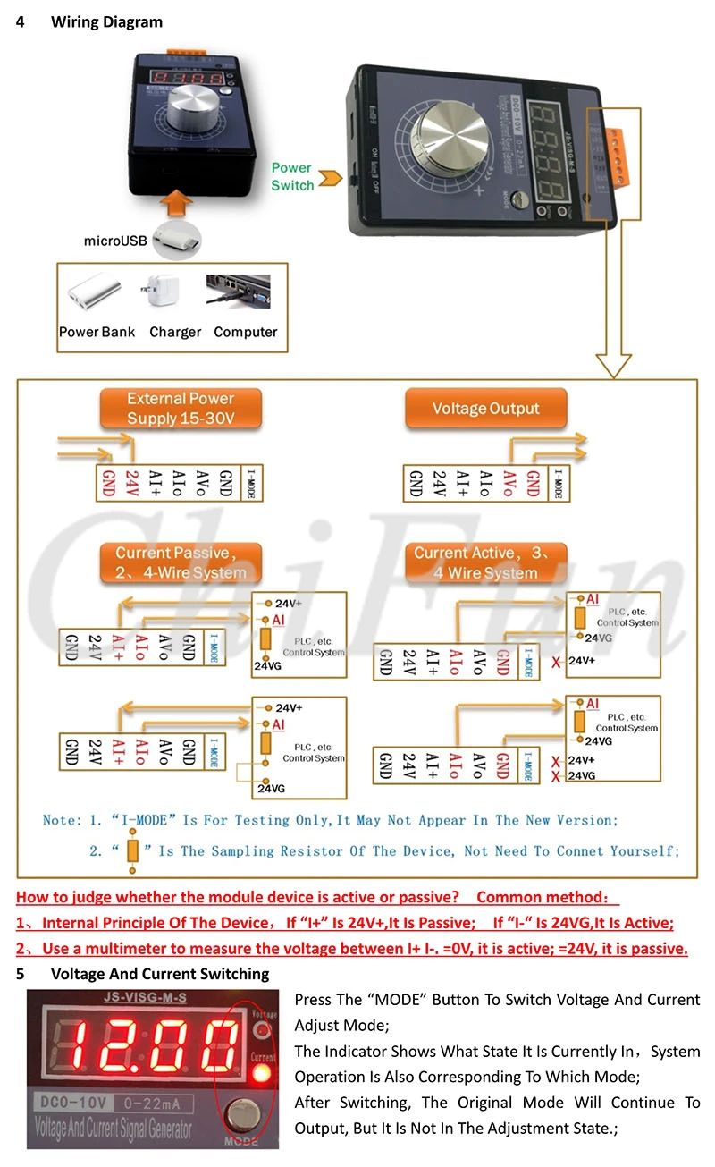 Voltage And Current Signal Generator User Manual(JS-VISG-M-S) V1_3