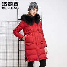 BOSIDENG, новая зимняя коллекция, женский пуховик средней длины, теплая куртка, пальто для женщин, натуральный мех, высокое качество, B1601134