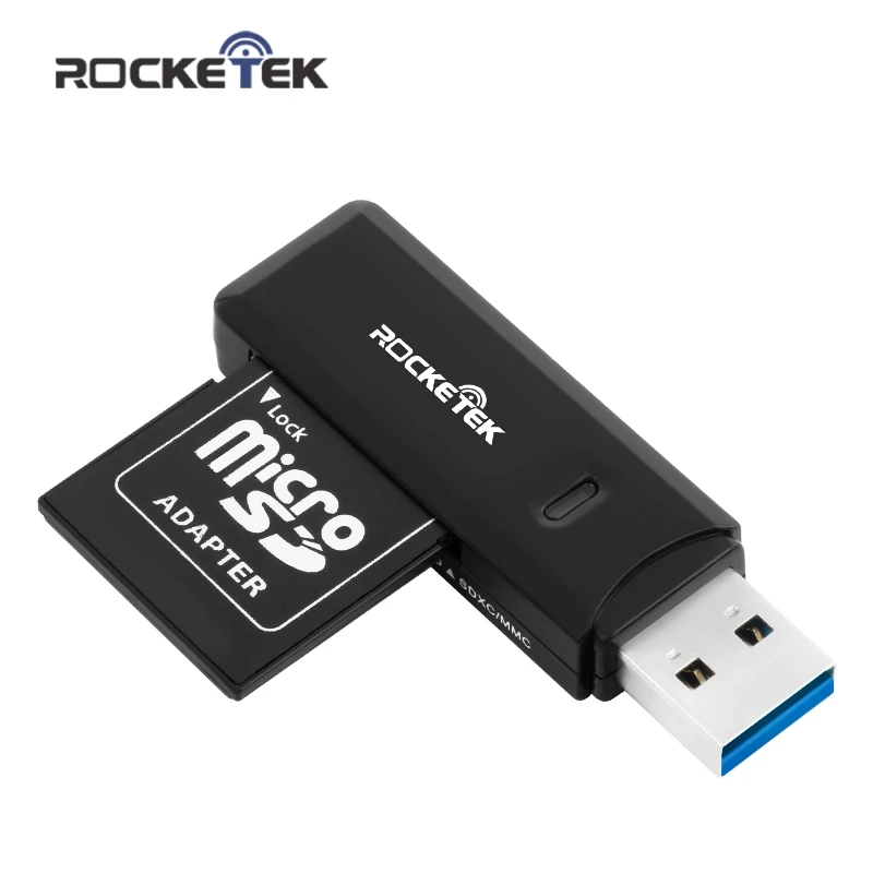 Rocketek Высокое качество usb 3,0 multi 2 в 1 памяти otg Телефон card reader 5 Гбит/с адаптер для SD/TF micro SD pc компьютер интимные аксессуары