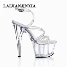 LAIJIANJINXIA/слипоны на высоком каблуке 15 см; Клубная обувь для ночного клуба; пикантная обувь для танцев на шесте; женская обувь для вечеринок на платформе; обувь для танцев