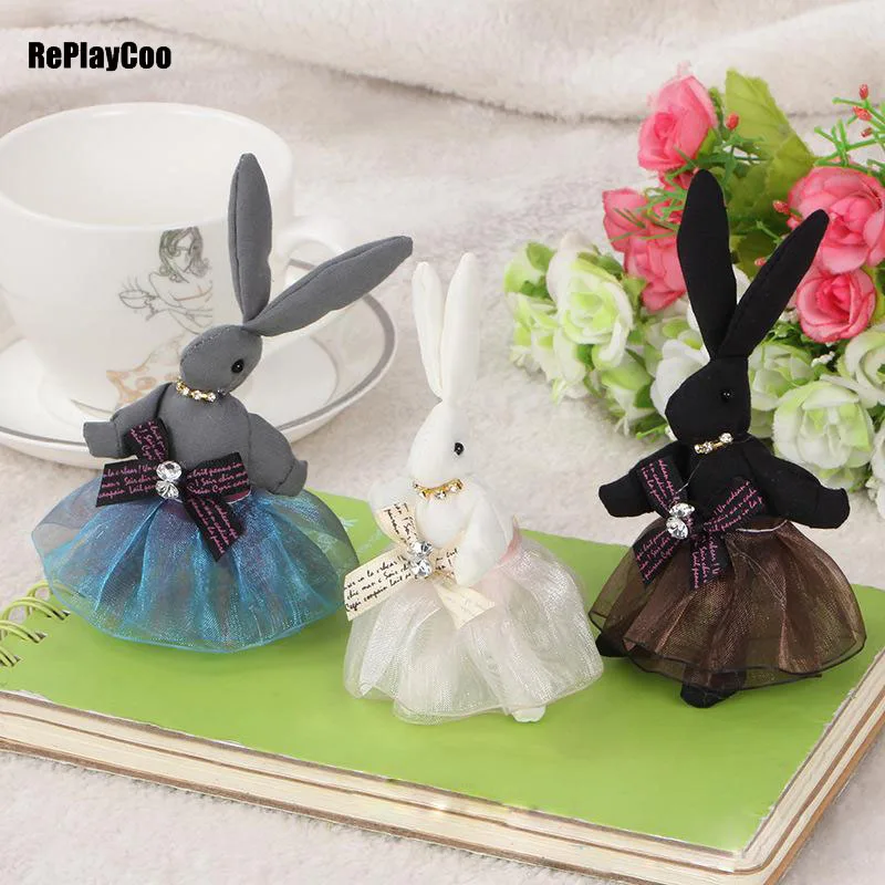 2Pcs/Lot Mini rabbit Stuffed Plush Toys 12cm Small pelucia Pendant Kids Birthday Gift Party Decor 011 | Игрушки и хобби