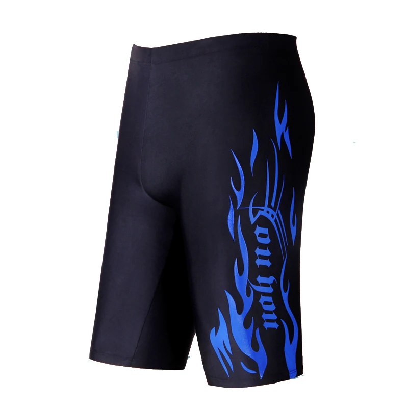 Flames Printed Knee Length Swimwear Mens Swimming Jammers Pants Medium