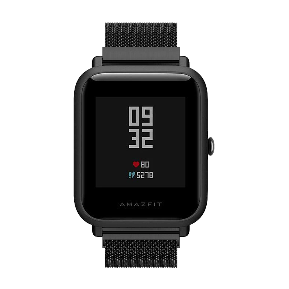 20 мм Браслет Для Xiaomi Huami Amazfit Youth металлические умные часы из нержавеющей стали ремень стальной ремень для Amazfit Bip запястье