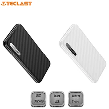 NEW Teclast 10000mAh Polymer Power Bank Ultra-thin Portable High-capacity Portable Poverbank External Battery USB Charger Source