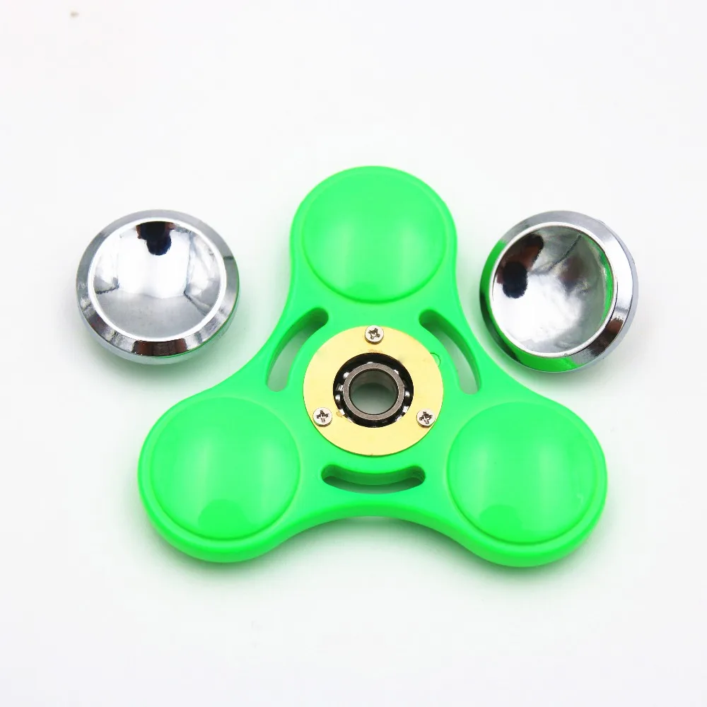 Anuotong Nieuwe металла Непоседа счетчик зеленый Tri-Spinner EDC руки Spinner Для аутизма и дети/СДВГ анти-стресс игрушки