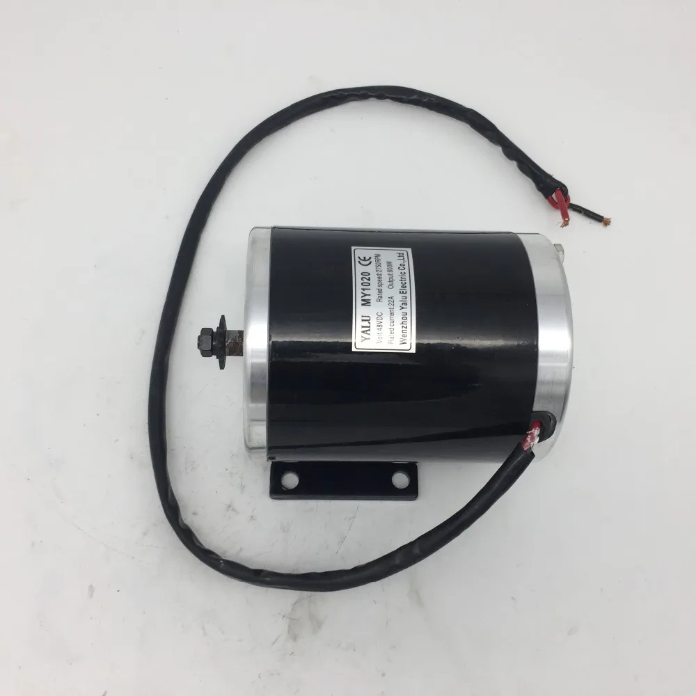 Excellent YALU MY1020 800W 36V/ 48V ATV Buggy #25 or T8F sprocket Small electric tricycle E-Scooter DC motor with Mounting bracket 5