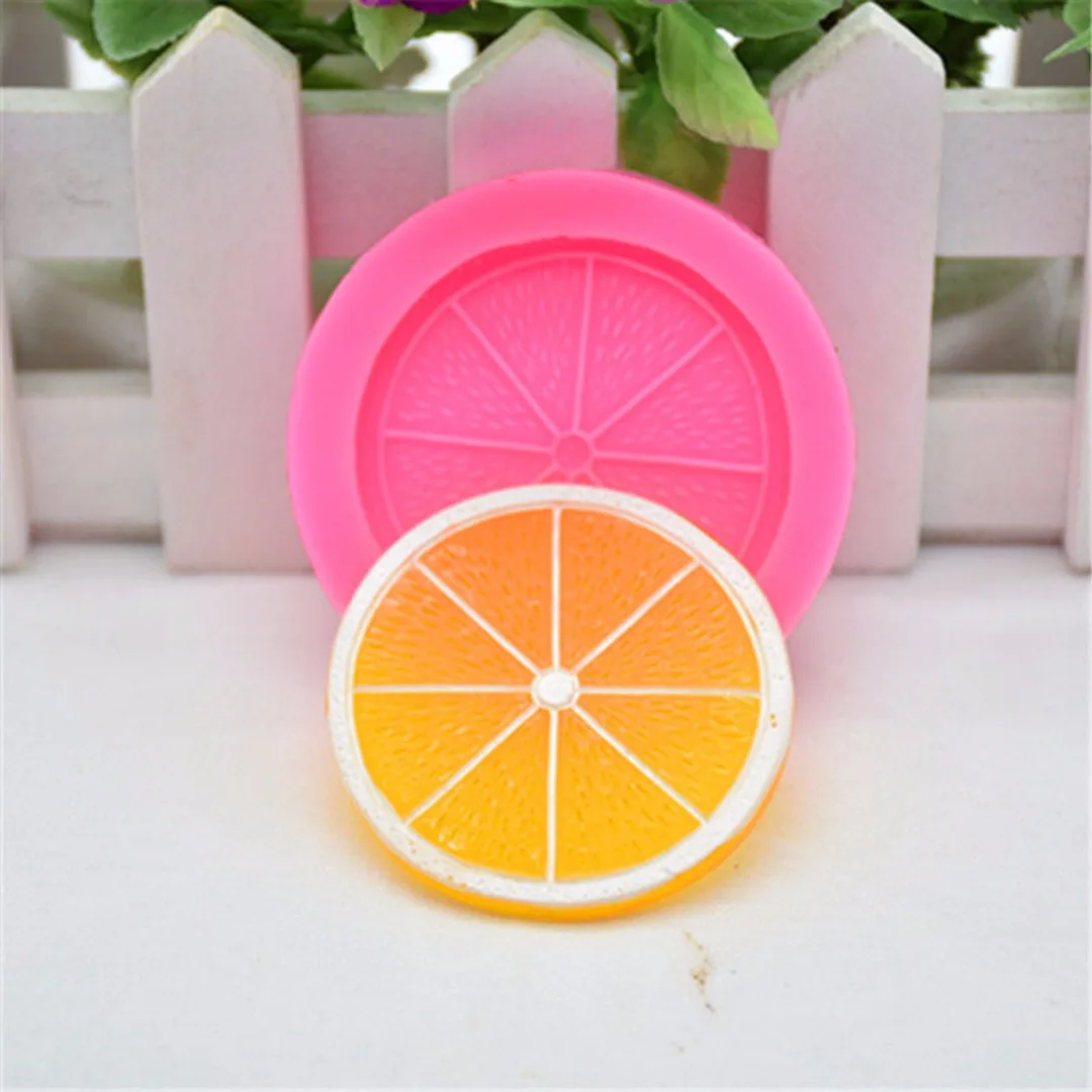 Mayitr Silicone Mold Lemon Slices Cake Molds Chocolate Fondant Mould Decorating Silicone Cake Mold