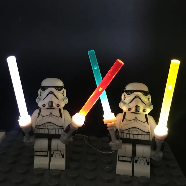 LED light up kit 4 in1 lightsaber for lego minifigures powered by USB