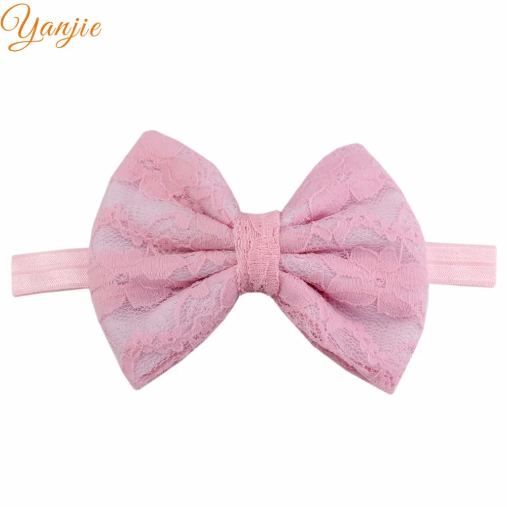 

10pcs/lot Photo Pro 5" Soft Cotton Lace Kids Girl Hair Bow Elastic Headband New Arrival DIY Hair Accessories 2019 Headwrap