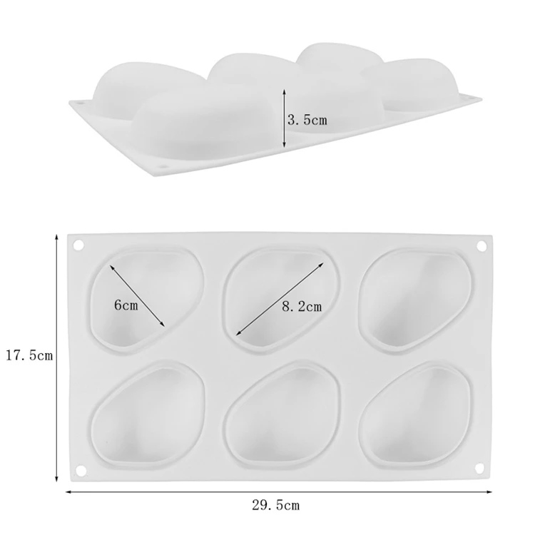 1 шт. силиконовые супер яркие эллиптические галечный камень противень для выпечки тортов мусс десерт антипригарные формы инструменты формы для выпечки Торты сковороды