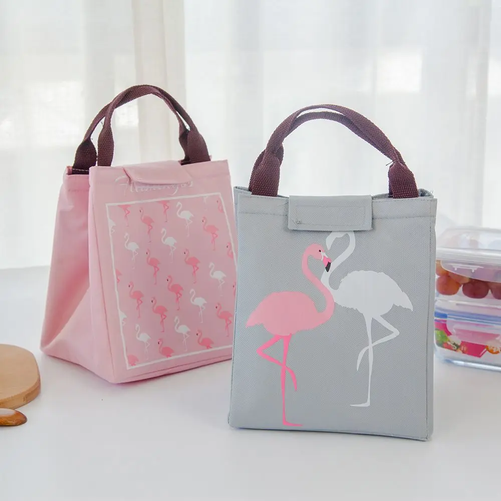 Модная женская и мужская водонепроницаемая сумка для обеда, сумка унисекс с принтом фламинго, переносная Термосумка для еды, пикника, сумки для обеда