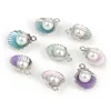10pcs Enamel Shell Alloy Beads Charm Pendant For Women Earring Jewelry Making Fit Bracelet & Necklace DIY Jewelry Finding ► Photo 1/6