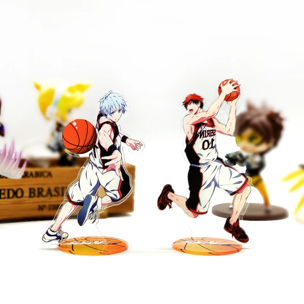 Kuroko لا سلة Basuke Kuroko تيتسويا كاغامي التايغا الاكريليك حامل نموذج لجسم المزدوج طبق جانبي صغير حامل توبر أنيمي كرة السلة