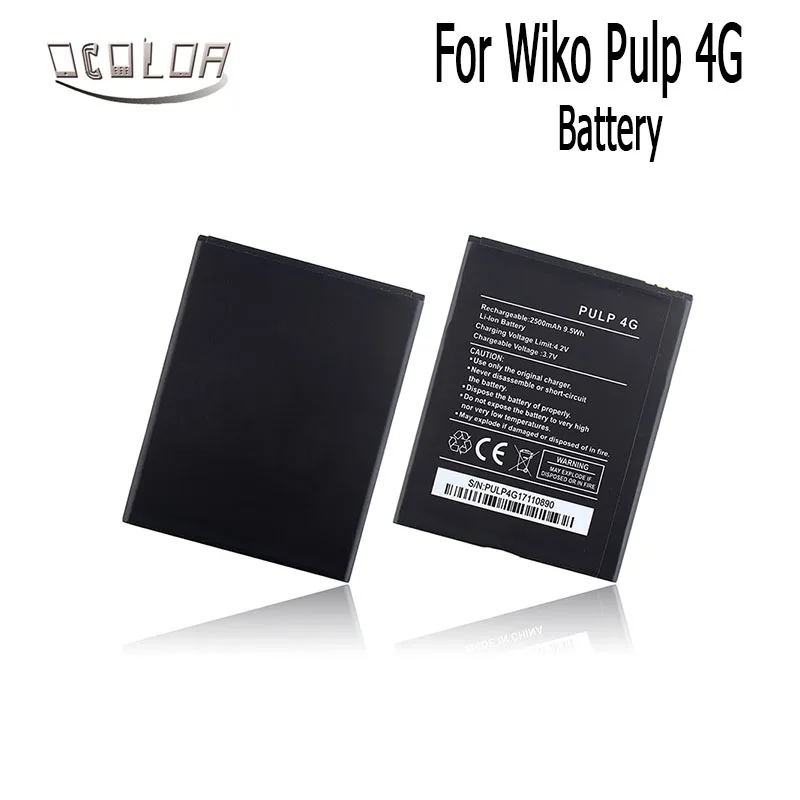 Ocolor чехол Wiko pulp 4G Батарея 2500 mAh Мобильный телефон Замена аксессуаров аккумуляторы