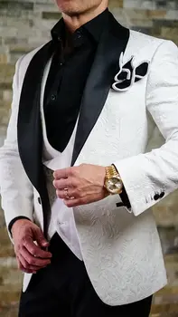 Hot Sale One Button White Paisley Groom Tuxedos Shawl Lapel Groomsmen Mens Wedding Prom Suits (Jacket+Pants+Vest+Tie) NO:102
Hot Sale One Button White Paisley Groom Tuxedos Shawl Lapel Groomsmen Mens Wedding Prom Suits (Jacket+Pants+Vest+Tie) NO:102
