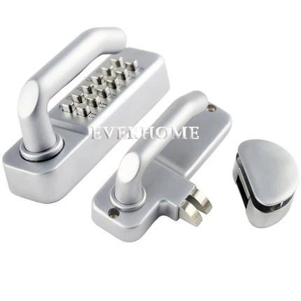 Zinc Alloy Keyless Combbyination Mechanical Digital Glass Door Lock No Power Push Button Code Locks FREE