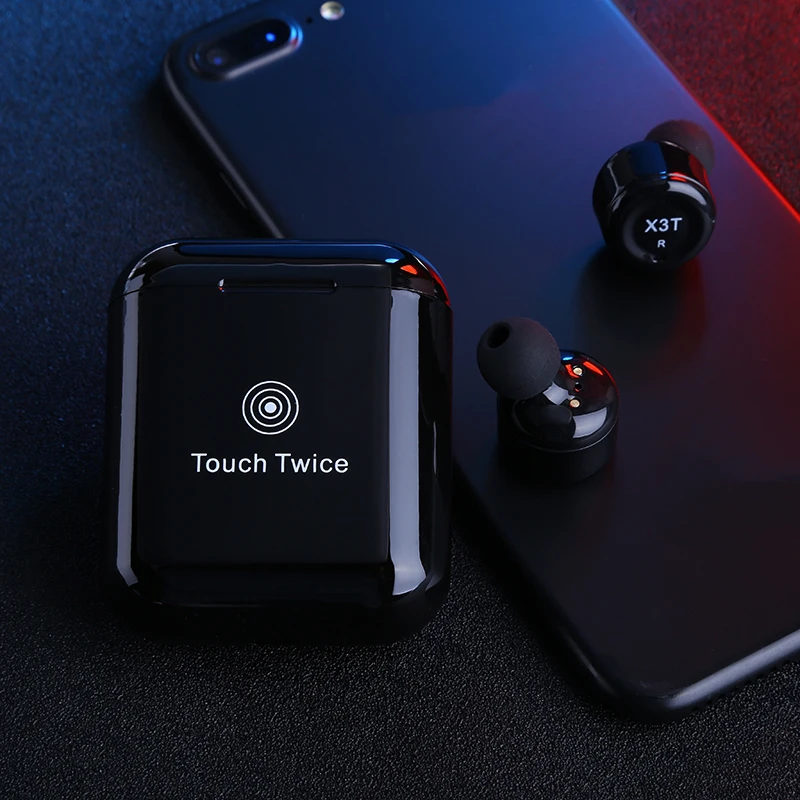 HESTIA TWS X3T Беспроводная Bluetooth 4,2 гарнитура наушники wtih зарядное устройство коробка бас X1t X2T обновленная для iPhone samsung Android