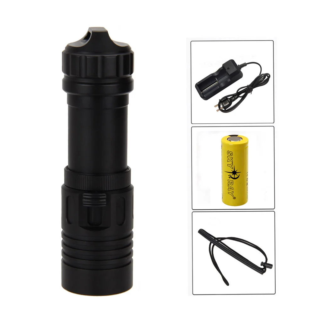 

1000 LM Diving Scuba XM-L2 LED Flashlight Torch Light Underwater 100m+6800mAh Battery+Charger