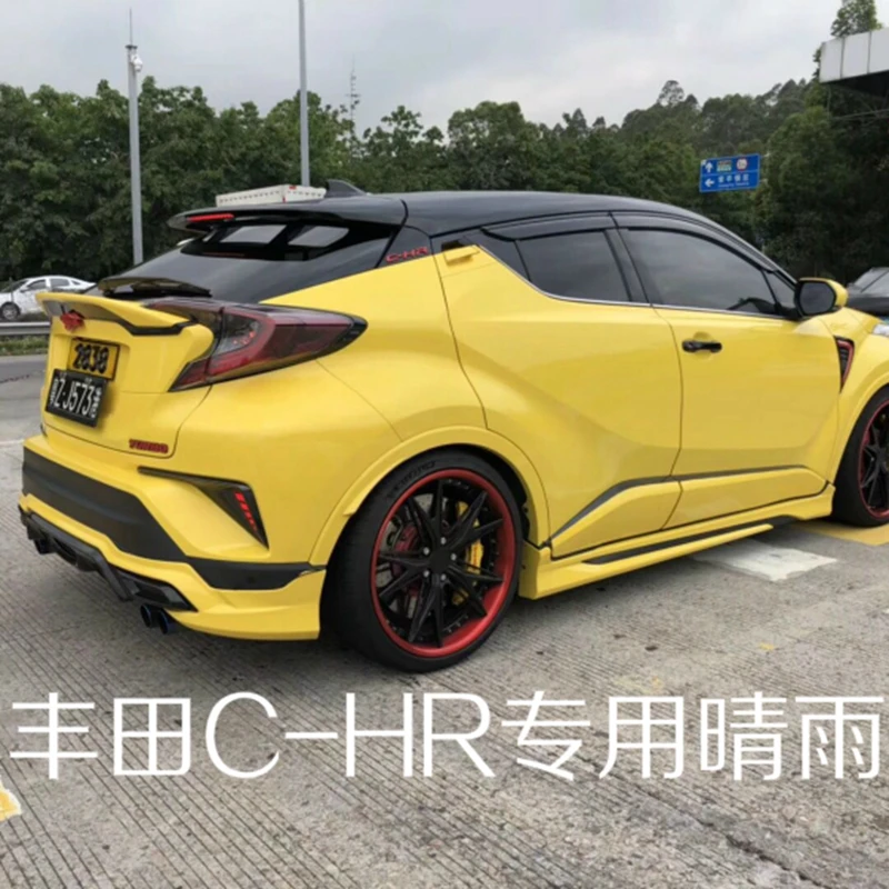 For Toyota C-HR CHR 2016 2017 ABS Plastic Window Visors Awnings Rain Sun Deflector Guard Vent Covers Protector 4Pcs Car Styling |