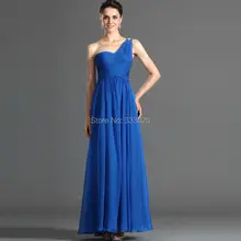 Maß Schulter Chiffon Royal Blue Party Kleider Bodenlangen Langer Abschlussball Abendkleid abendkleider 2015
