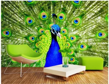 

Custom photo 3d wall paper for living room Peacock feather background wall home decor 3d wall murals wallpaper for walls 3 d