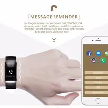 Smartband браслет часы Поддержка пульсометр мониторинг сна Smartband напоминание о звонке лучший подарочный браслет для девушки